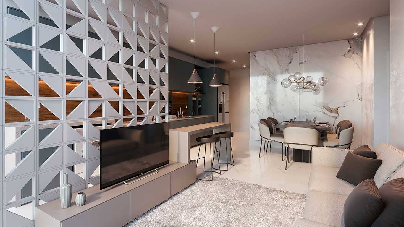 Lançamento Governador Celso Ramos - Lumiere Residence - Living