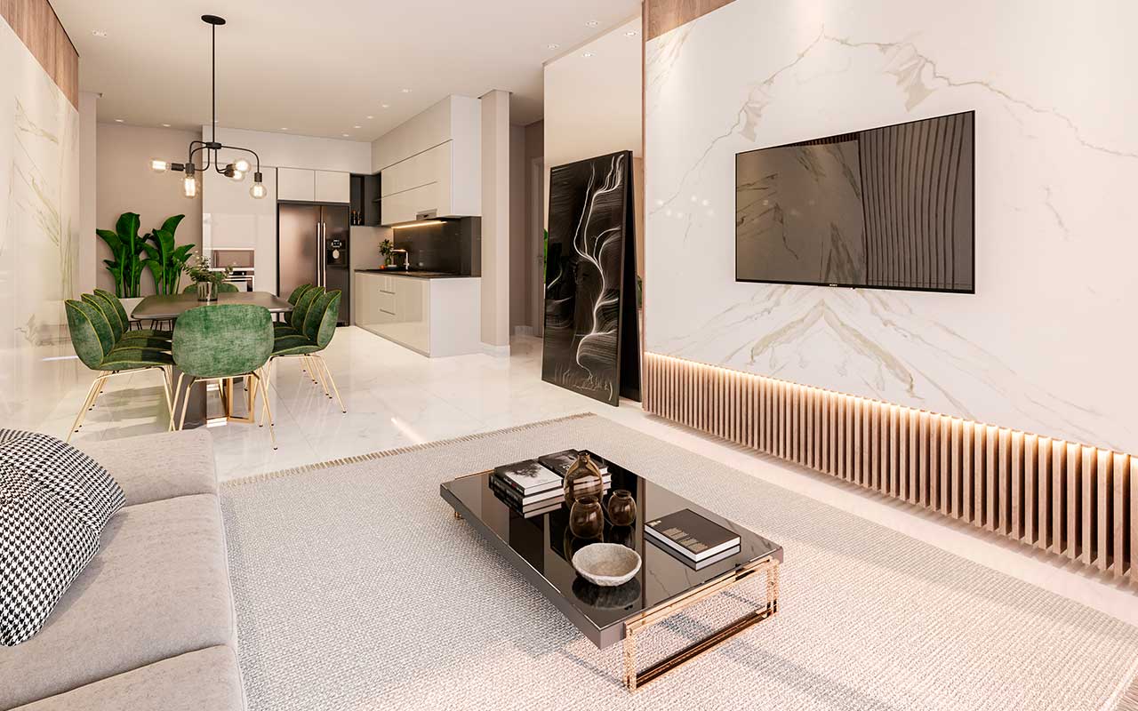 Lançamento Governador Celso Ramos - Solaris Residence - Living